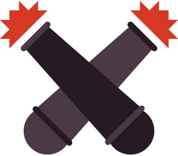 Crossed cannon barrels representing the Cannon module